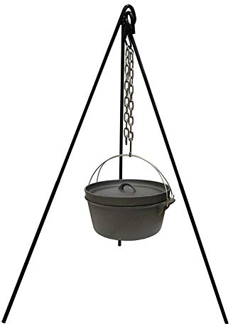 Cuisiland Camping Tripod Campfire Cooking Dutch Oven Tripod Adjustable Grill Tripod for Outdoor Campfire Cooking Camping, Picnic