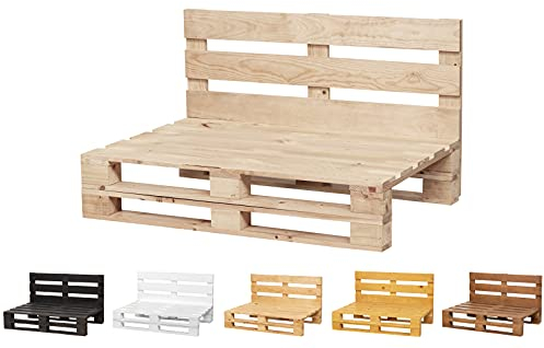 Divano di pallet levigata e piallata – per interni ed esterni poltrona/divano per patio (120 x 60 cm, finitura grezza).