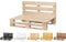 Sofa DE PALETS Lijado Y Cepillado - Interior/Exterior Nuevo Sillon PALETS/Sofa para Patio (120cm X 60cm, Acabado Crudo)