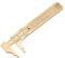 Calibro a corsoio retrò, 1 pc Mini manometro in ottone Calibro a corsoio tascabile Strumento di misurazione del righello Scale doppie mm/pollici(100mm)