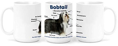 Merchandise for Fans Großer Becher/Jumbo Tasse weiß 450ml - Alternative Anatomie Old English Sheepdog Bobtail