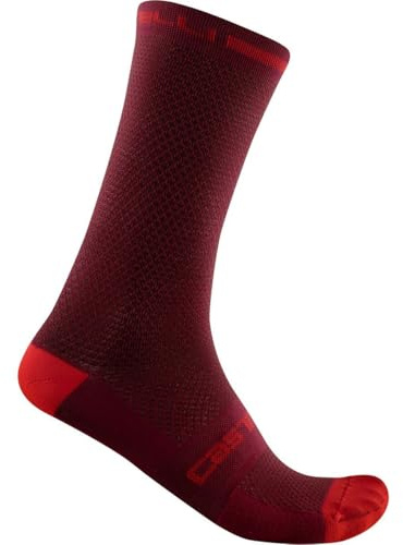 CASTELLI 4521029 SUPERLEGGERA T 18 SOCK Men's Socks Bordeaux/Brilliant Pink S/M