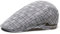 crazy bean Uomo Berretto Piatto in Cotone, Retro Classico Beret,Regolabile Cappello a Punta Uomo Berretto Irlandese Cappello a Quadri(Grigio)