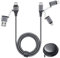 Multi USB Kabel USB C auf USB C Kabel Nylon Mehrfach Universal ladekabel USB A/USB C auf Kompatibel mit Lightning/Mikro USB/Typ C 60W PD 3.0 3A Schnellladekabel für Laptop Tablet Galaxy Huawei(1m)