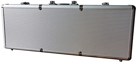 SEETOOOGAMES 500pcs Capacity Empty Aluminum Poker Chip Case Only
