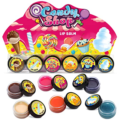 Beauty4Britain Candy Lippenbalsam-Set für Kinder - Nährend, Transparent, Glänzend, Fruchtiger und Schokoladiger Duft - Lippenbalsam-Set für Mädchen und Jungen (Candy)