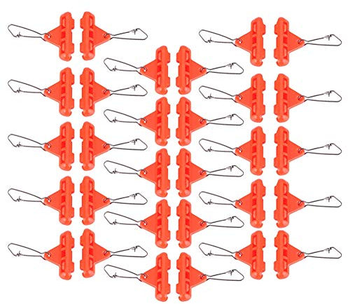 Zip Slider Boom, 30pcs Professional Fishing Line Sinker Slide Rig Booms with Lock Snaps Fishing Accessories for Boat Sea Fishing Rigs