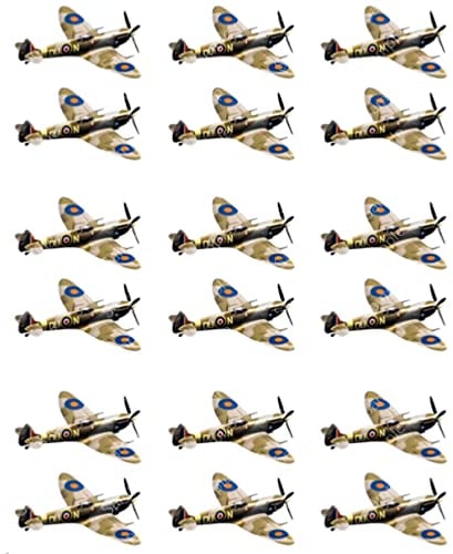 18 x Pre-Cut Spitfire Planes Edible Wafer Cupcake Toppers Cake Decoration