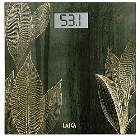 Laica PS1077 Personenwaage mit LCD-Display, maximales Gewicht 180 kg, New Art Desing Collection