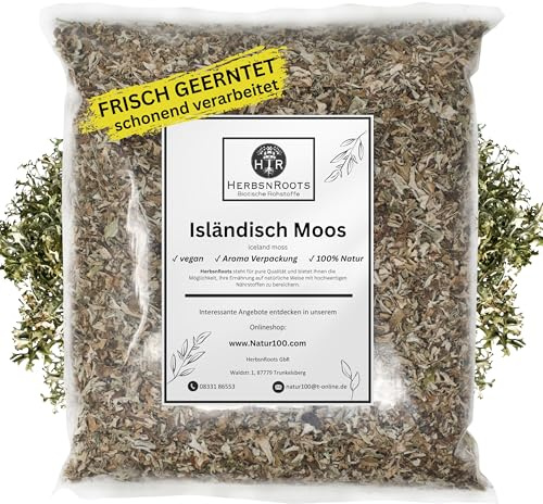 Isländisch Moos 1000g • Hals-Husten-Kraut • Erste Wahl • hoher Wirkstoffanteil • ähnlich Schwedenkräuter • HerbsnRoots