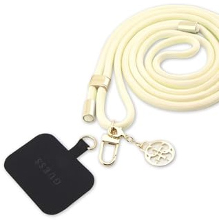 GUESS Universelles Umhängeband Band Schnur Abnehmbar Einstellbar Nylon Beige