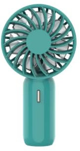 Handheld Mini Pocket Size Fan USB Rechargeable (Green)
