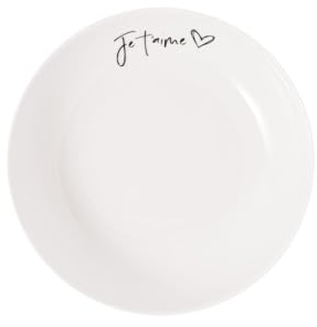 Villeroy & Boch - Statement, Assiette Creuse « Je T'Aime », ⌀18 Cm, Porcelaine Premium, Blanc