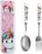 Unicorn Posate Bambini in Acciaio Inox, Set Posate Bambino 1 Forchetta Bambini e 1 Cucchiai Bambini per Bambino, con Unicorno Posate Custodia, Casa Scuola Uso, Adatto ai regali ai bambini