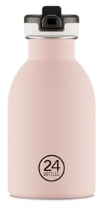 24BOTTLES Kids Bottle Gourde pour enfants école primaire et maternelle de 250/500 ml, bouteille avec bouchon 100 % hermétique, bouteille Eco inox [non thermique, ultra légère] (250 ml, Candy Pink
