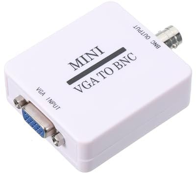 sourcing map VGA to BNC Adapter ABS Video Cable Box External HD Video Scan Converter for TV, Monitor, Projector, Audio