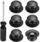 SPOKKI 6 Pezzi Pomelli per Coperchi Pentole, Manopole di Ricambio per Coperchio Universale, Manico Coperchio Pentola in Bachelite con Viti, Cacciavite, Rimovibile