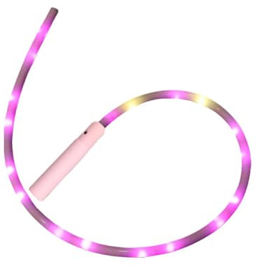 Crazyview Frusta a LED per danza in fibra ottica, ricaricabile in fibra ottica, frusta da ballo con 7 colori a LED, frusta luminosa per feste rave, festival musicali, spettacoli teatrali e attività di