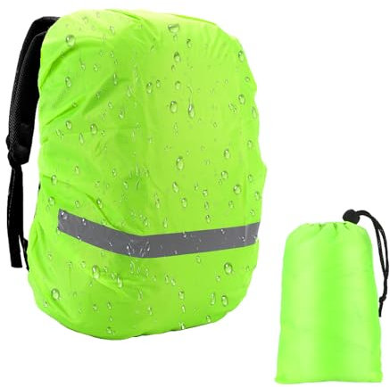 YiliYa 2er Set Regenschutz für Rucksack,Kinder Regenschutz Schulranzen Schutzhülle mit Reflektorstreifen wasserdichte Regenhülle für Camping Wandern Outdoor(26-40L)