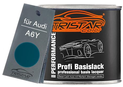 TRISTARcolor Autolack Dose spritzfertig für Audi A6Y Türkis Metallic Basislack 0,5L