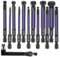 Lot de 12 embouts de tournevis hexagonaux à tête sphérique 75 mm 1/4 Jeu d'embouts de visseuse à percussion 2/2,5/3/4/5/6/8/10/12 mm S2 Ball End Hex Jeu de clés Allen