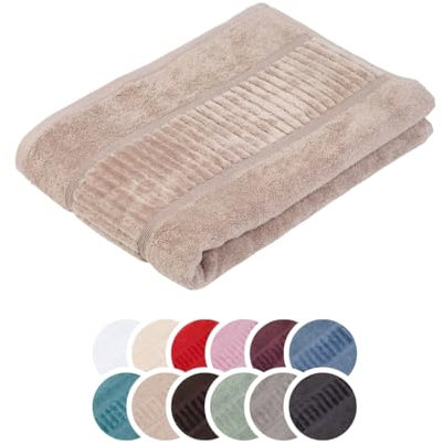 liebling Badetuch Bio Baumwolle, Serie Organic, 500 gr. / m², 100 x 150 cm, 60 Grad, saugstark, schnelltrocknend, Farbe: Taupe