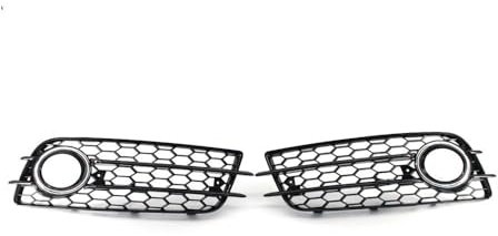 YULEGUDI Kühlergrill Passend Frontstoßstange Unterer Kühlergrill Nebelscheinwerfer Grill Für Au&di Für A4 B8 S4 2009 2010 2011 2012 Nebelscheinwerfer Grill(Chrom)