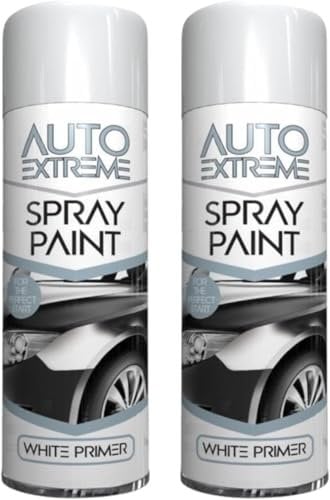 DIOXSTAR All Purpose White Primer Spray Paint, Quick-Drying Nature, Both Interior And Exterior Applications, Robust Protection, 250ML (2PCS)