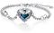 MEDWISE Keltische Wolf Armband S925 Sterling Silber Kristall Armband Verstellbar Herz Armbändchen Wolf Schmuck für Damen Mädchen Mama Freundin Geschenke 7+2'' Edelstahlkette Weihnachts