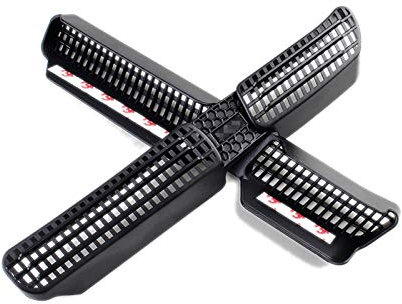 Yurefax 2PCS Car Under Seat Floor Air Conditioning AC Heater Air Vent Outlet Cover Sticker Grille Mat Frame, for Seat, for Ateca 2016 2017 2018 Auto Floor Air Duct Cover