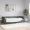 Hommdiy Tagesbett Schlafsofa Polsterbett,Bett Sofabett Tagesbett,Einzelbett Gästebett mit Lattenrost ohne Matratze Dunkelgrau 80x200 cm Stoff