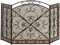 KHYTEBV Kaminschirm Kaminschutz Kamingitter Kaminschirm Dekorativer Kamin Funkenschutz Massiver Kaminschirm mit Design,Bronze Fire S
