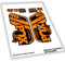 WP517 Aufkleber kompatibel mit Fox 40 Performance 2021-22 Gabel-Fahrradaufkleber, MTB-Aufkleber, Auffkleber, Federgabel (Orange)