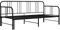 HEFZGDB Tagesbett Ausziehbar Schwarz Metall 90x200 cm Jugendbett Gästebett Familienbett Bettrahmen für Gästezimmer Wohnbereich Herberge Schlafzimmer
