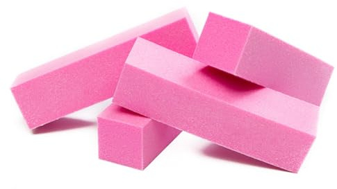 IWOWHERO 5 Stück Nagelpuffer Schwamm 9,5x2,5cm Nagelfeile Polierer Für Finger Und Zehennägel Maniküre Pediküre Leicht Waschbar Professionell Und Privat