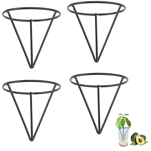 NICENEEDED 4 PCS Semilla de Aguacate Inicial, Jarrón Pequeño de Taza Ancha para Raíces, Ideal para Amigos Y Familiares Entusiastas de la Jardinería.