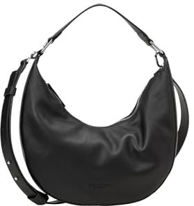 Marc O'Polo Crossbody Bag small aus fein genarbtem Rindleder schwarz, OSO