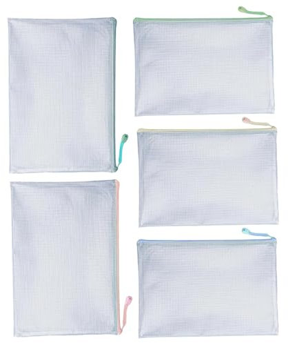 Transparente Reißverschlusstaschen, A4-Dokumenten-Aufbewahrungstaschen, wasserdichter PVC-Organizer, Reißverschluss und transparentes Design, für Büro, Schule, Reisen, Schreibwaren, Brettspiele, 33 x