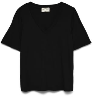 VERO MODA Damen Awrita Ss V-Neck T-Shirt Noos