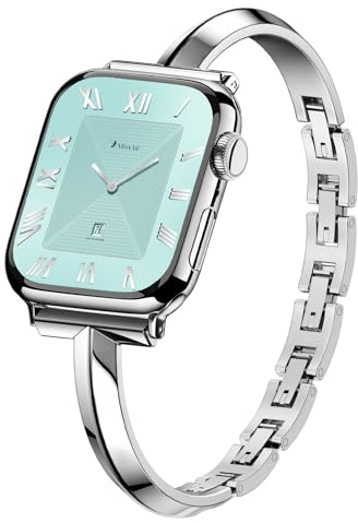 Missair Cinturino sottile compatibile con cinturini Apple Watch da 40 mm, 41 mm, 38 mm, 42 mm, 44 mm, 45 mm, 46 mm, 49 mm, da donna, cinturino sottile in metallo per iWatch Serie 11, 10, 9, 8, 7, 6, 5