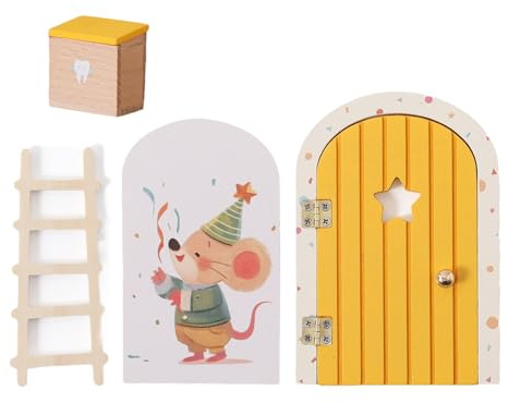 Dopsyesn Puerta De para Aula | Puerta de Casa de de Madera y Diseño Infantil,Accesorios para Muñecas Decoración Hogar Dormitorio Escuela Oficina Regalo Fiestas