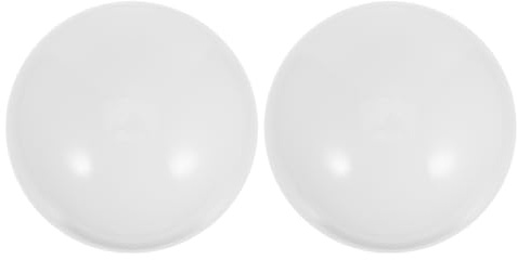 ARTSEWPLY Abat-jour Rond D'extérieur 2 Pièces Ø150 Mm en Plastique Lait Opaque, Cache-ampoule pour Lampadaire Jardin, Cache pour Poteau de Clôture, Étanche et Résistant aux