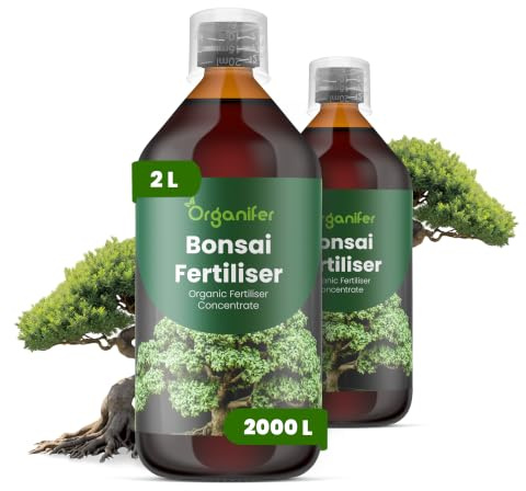 Bonsai Flüssigdünger - 2x1L - NPK 2-1-8 | Flüssig-Pflanzendünger Für Gesunde Wurzeln & Kompaktes Wachstum - Fördert Vitalität & Struktur - Organifer
