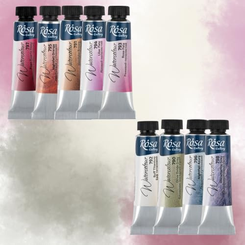 Rosa Gallery Set di colori ad acquerello professionale Supergranulation/Granulation (Set N32)