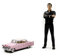 Greenlight Collectibles – 29898-18 – Miniatur-Fahrzeug – Figur Elvis Presley + Cadillac 1-64 – 1955 – Maßstab 1:18, Schwarz
