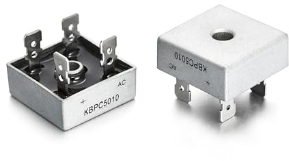 (Pack of 2 Pieces) Chanzon KBPC5010 Bridge Rectifier Diode 50A 1000V KBPC Single Phase Full Wave 50 Amp 1000 Volt Electronic Silicon Diodes