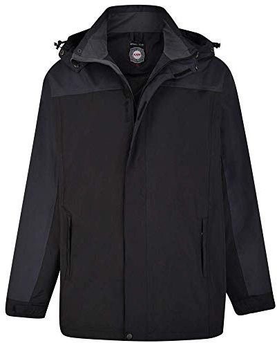 Kam Men's Contrast Waterproof Jacket (439) in Black in