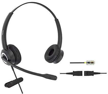 RJ9 Cisco schnurgebundenes Büro-Headset HD Voice für Cisco IP-Telefone 6851 6861 7945g 7962g 8811 8841 8845 8851 8861 8961 9951 Series Modell Plus 3,5 mm A. Adapter für Smartphone