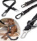 Jack & Russell Premium Anschnallgurt Oskar flexibel - Auto Sicherheitsgurt mit Premium Drehverschluss-Karabiner - inkl. Jutebeutel (schwarz)