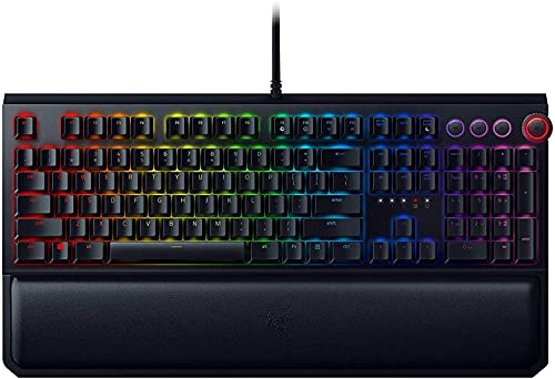 Razer BlackWidow Elite Mechanische Gaming-Tastatur: Orangefarbene mechanische Schalter – taktil und leise – Chroma-RGB-Beleuchtung – magnetische Handballenauflage – spezielle Medientasten und